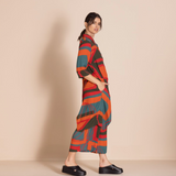Megan Salmon Crepe Long Envelope Shirt