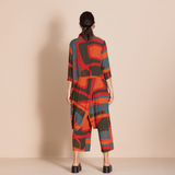 Megan Salmon Crepe Long Envelope Shirt