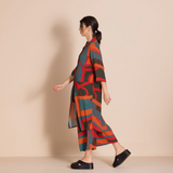 Megan Salmon Crepe Long Envelope Shirt