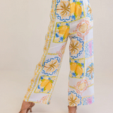 Kaleido  Linen High Waisted Amalfi Pant