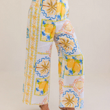 Kaleido  Linen High Waisted Amalfi Pant