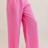 Kaleido Linen High Waited Waisted Leg Pant