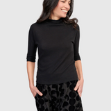 Alembika Soft Knit Mock Neck Top