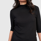 Alembika Soft Knit Mock Neck Top