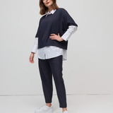 Marco Polo Spliced Pinstripe Top