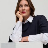 Marco Polo Spliced Pinstripe Top