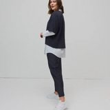 Marco Polo Barrel Leg Pinstripe Pant