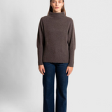 Fields Funnel Neck Pointelle Sleeve Sweater