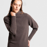 Fields Funnel Neck Pointelle Sleeve Sweater