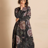 Megan Salmon Old Roses Knit Easy Romance Dress