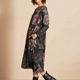 Megan Salmon Old Roses Knit Easy Romance Dress