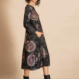 Megan Salmon Old Roses Knit Easy Romance Dress