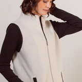 See Saw Boiled Wool Long Line Colour Trim Vest