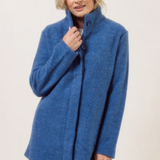 See Saw Boiled Wool Funnel Neck Coat