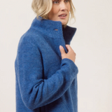 See Saw Boiled Wool Funnel Neck Coat
