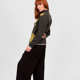 Bridge & Lord - Flower Silhouette Jacquard Pullover