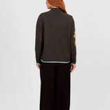 Bridge & Lord - Flower Silhouette Jacquard Pullover
