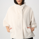 Joseph Ribkoff Chevron Dolman Fur Cape