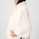Joseph Ribkoff Chevron Dolman Fur Cape