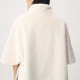 Joseph Ribkoff Chevron Dolman Fur Cape