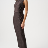 Joseph Ribkoff Pleated Satin Dress