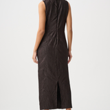 Joseph Ribkoff Pleated Satin Dress