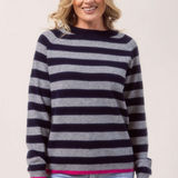 See Saw Merino Crew Neck Stripe Sweater