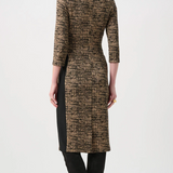 Joseph Ribkoff Abstract Jacquard Knit Sheath Dress