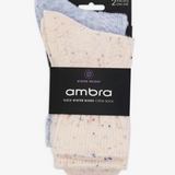 Ambra Fleck Wool Crew Sock 2 Pairs