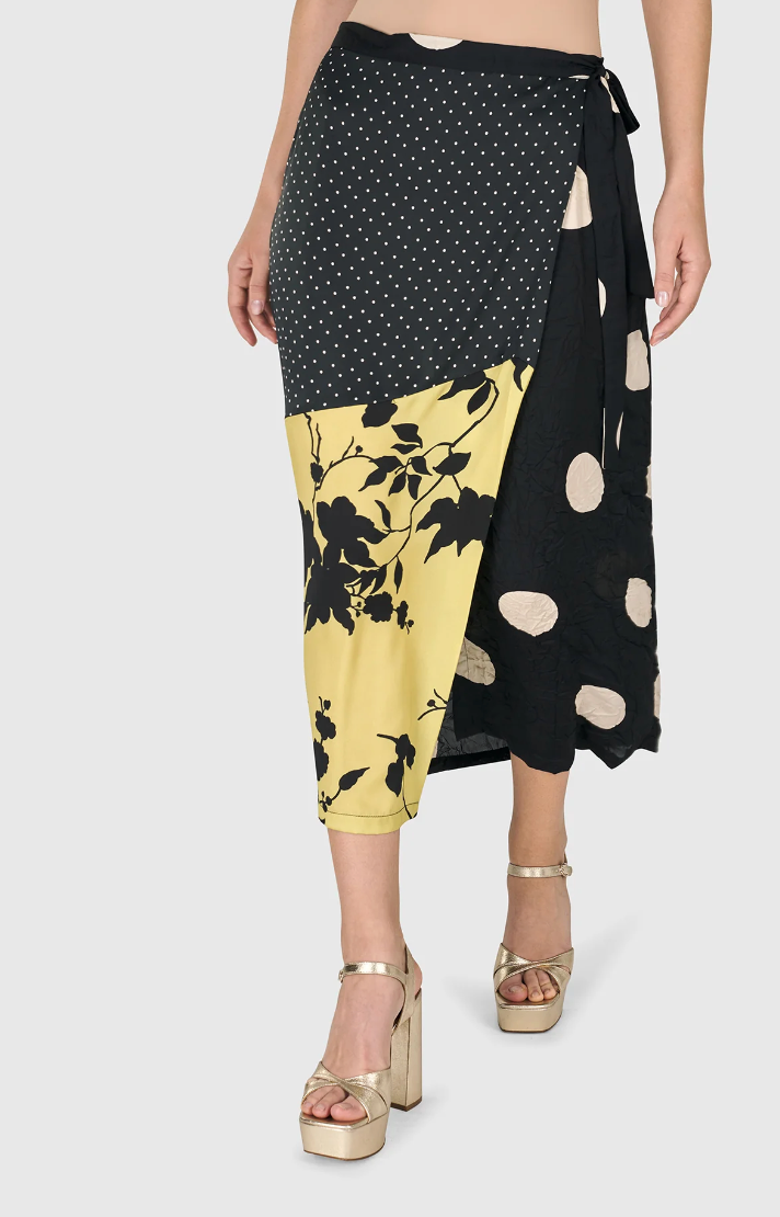 Alembika Mixed Tie Skirt