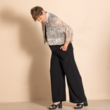 Megan Salmon Bamboo Loose Wide Leg Pant