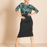 Megan Salmon Velocity Ruched Skirt