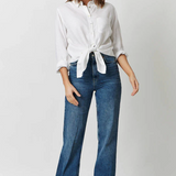 Enveloppe Boyfriend Plain Linen Shirt