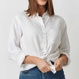 Enveloppe Boyfriend Plain Linen Shirt