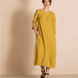 Megan Salmon Lulu Pleat Romance Dress