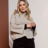 See Saw 7/8 Pointelle Knit Top