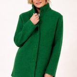 See Saw Boiled Wool Funnel Neck Coat