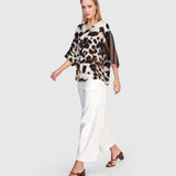 Alembika Osprey Chiffon Top, Leopard