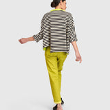 Urban by Alembika Deuce Boxy Top, Cream Stripes