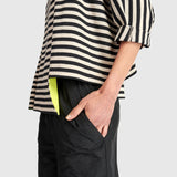 Urban by Alembika Deuce Boxy Top, Cream Stripes
