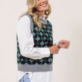 See Saw Merino Argyle Vest