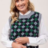 See Saw Merino Argyle Vest