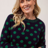 See Saw Merino Crew Neck Spot Sweater