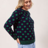 See Saw Merino Crew Neck Spot Sweater