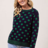See Saw Merino Crew Neck Spot Sweater
