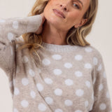 See Saw Merino Crew Neck Spot Sweater