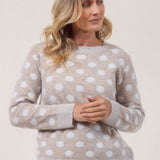 See Saw Merino Crew Neck Spot Sweater