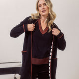 See Saw Wool Blend Trim Detail Cardi