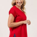 See Saw Merino Side Split Knit Vest