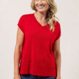 See Saw Merino Side Split Knit Vest